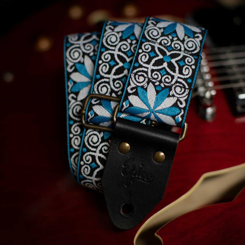 Epivo Blue Daisy Guitar Strap