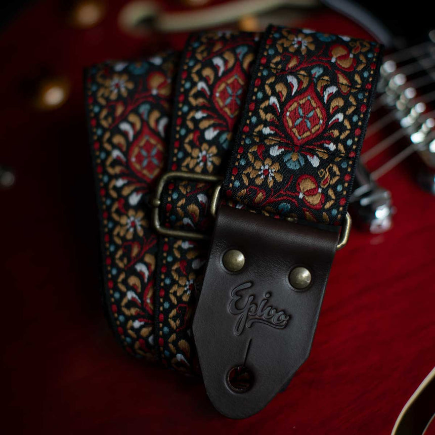 Epivo Dark Peafowl Guitar Strap