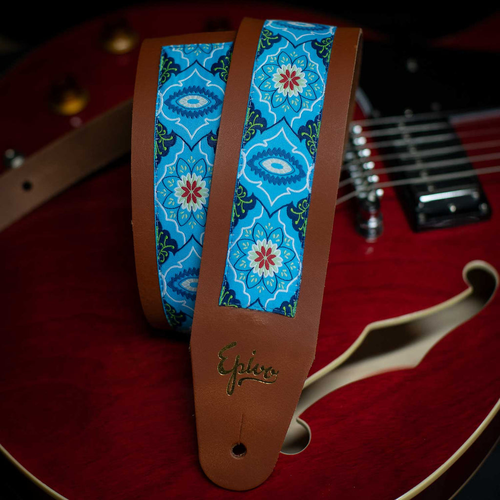 Gladiolus Leather Guitar Strap Epivo