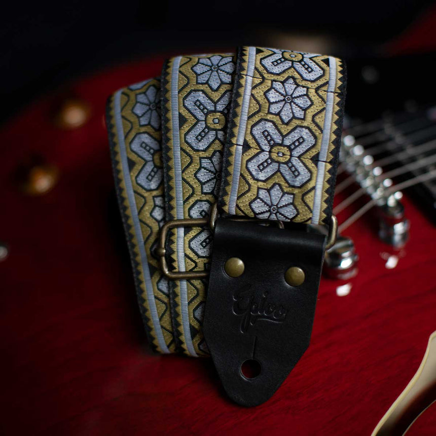 Epivo Golden Flowers Guitar Strap