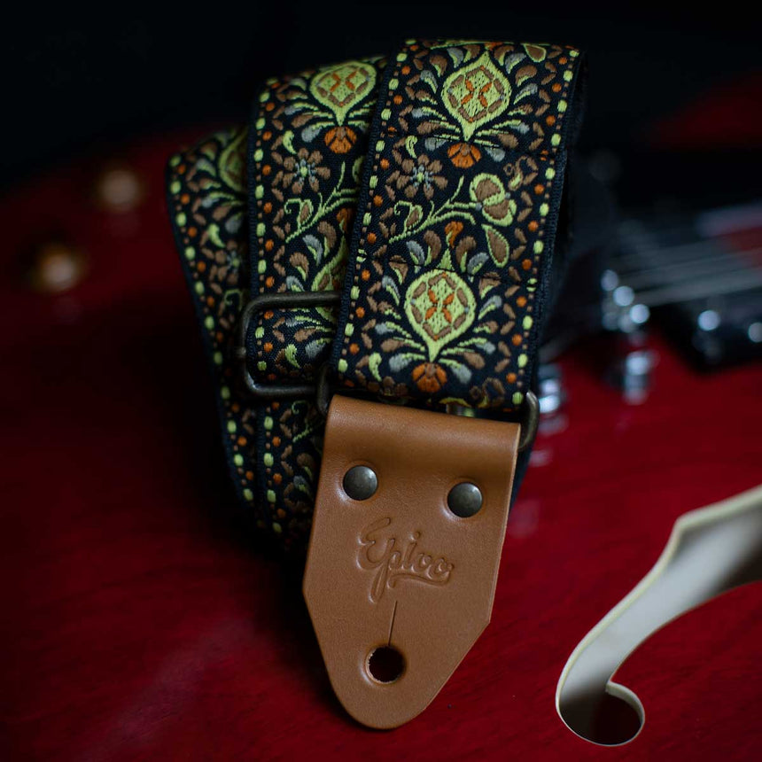 Epivo Green Peafowl Guitar Strap