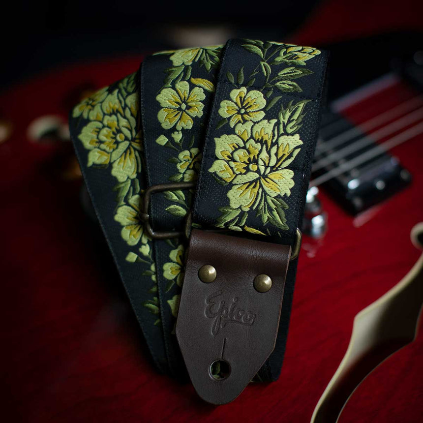 Epivo Green Roses Guitar Strap