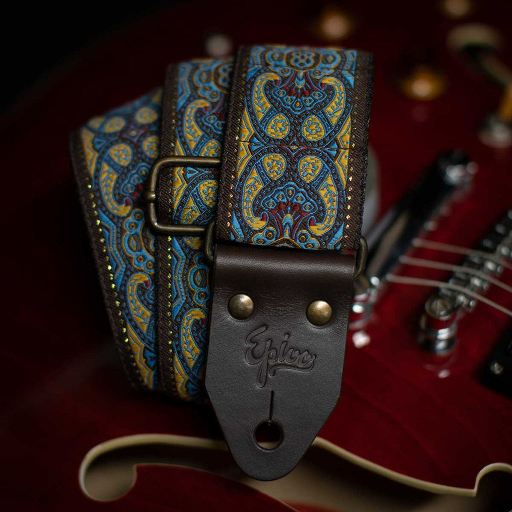 Epivo Blue Oyster Retro Guitar Strap50mm - エレキギター