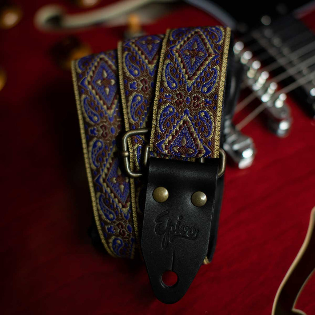 Epivo（エピヴォ） 布製ストラップ Purple Rain Retro Guitar Strap