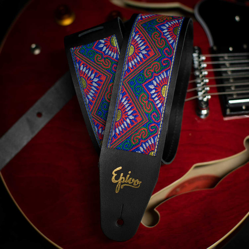 Epivo Psychedelic Leather Guitar Strap