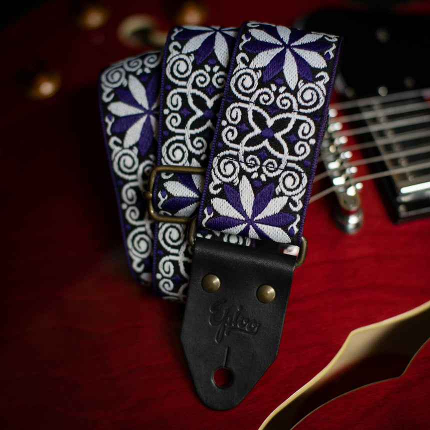 Epivo Purple Daisy Guitar Strap