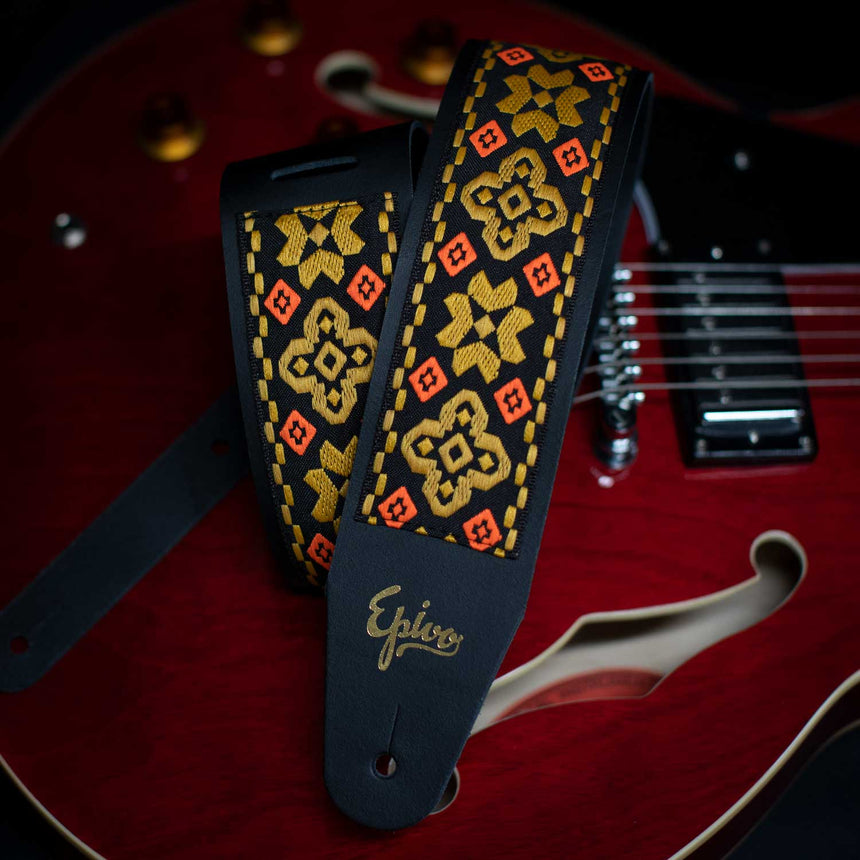 Sunflower Leather Guitar Strap