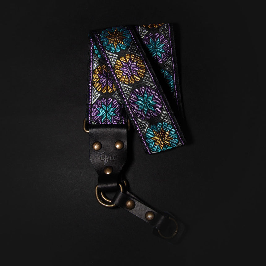 Rounded Flowers Retro Camera Strap